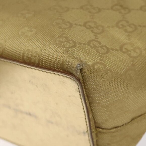 GUCCI GG Canvas Tote Bag Gold 002 1099 Auth nb079 - Picture 13 of 15